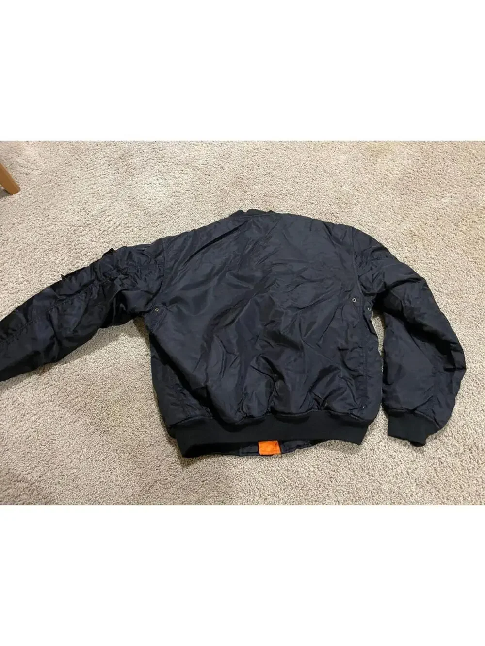 Military MA1 Flyer’s Man Intermediate USAF bomber Reversible Jacket Medium Black